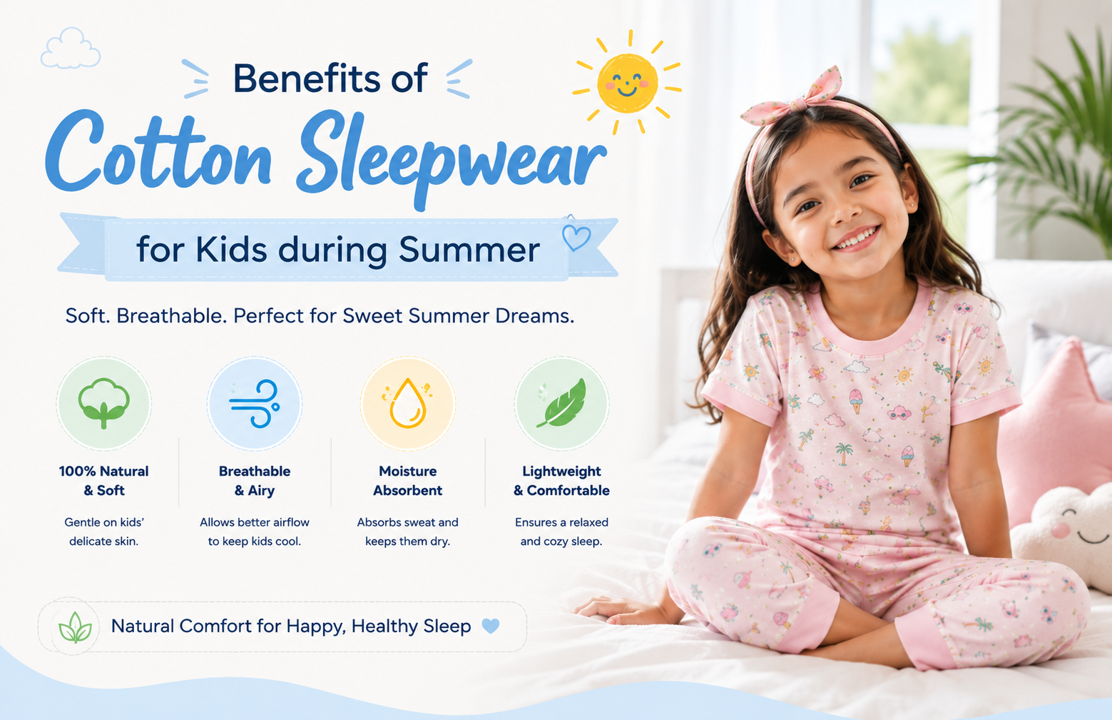 Benefits of Cotton Sleepwear for Kids During Summer