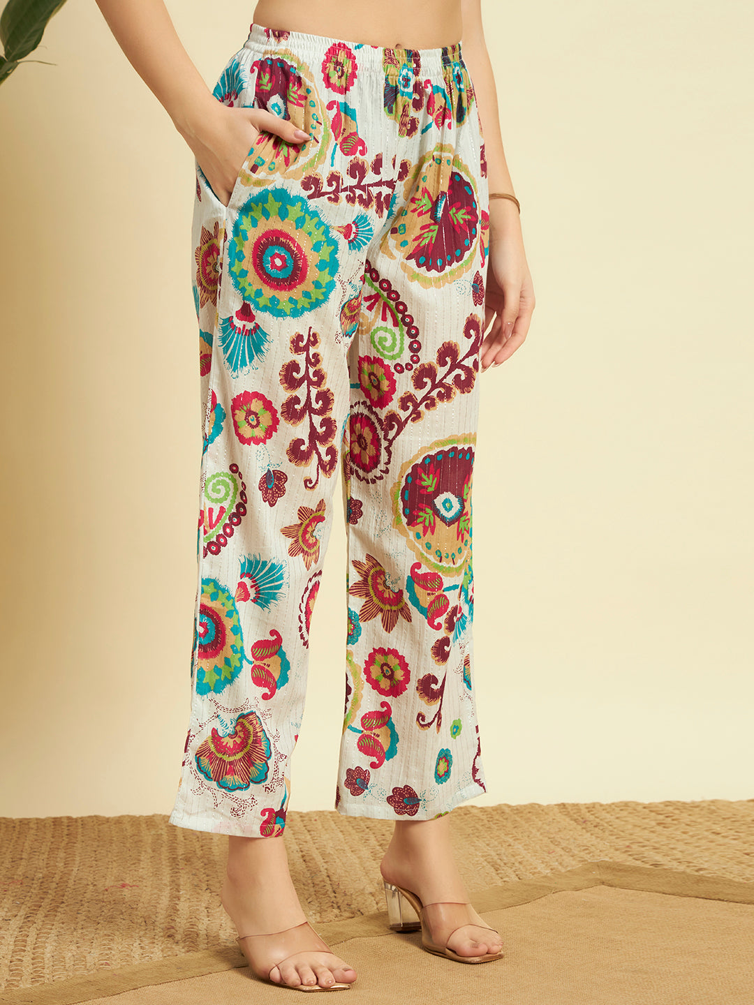 🌼 Women’s Multicolor Printed Kurta & Pant Co-Ord Set