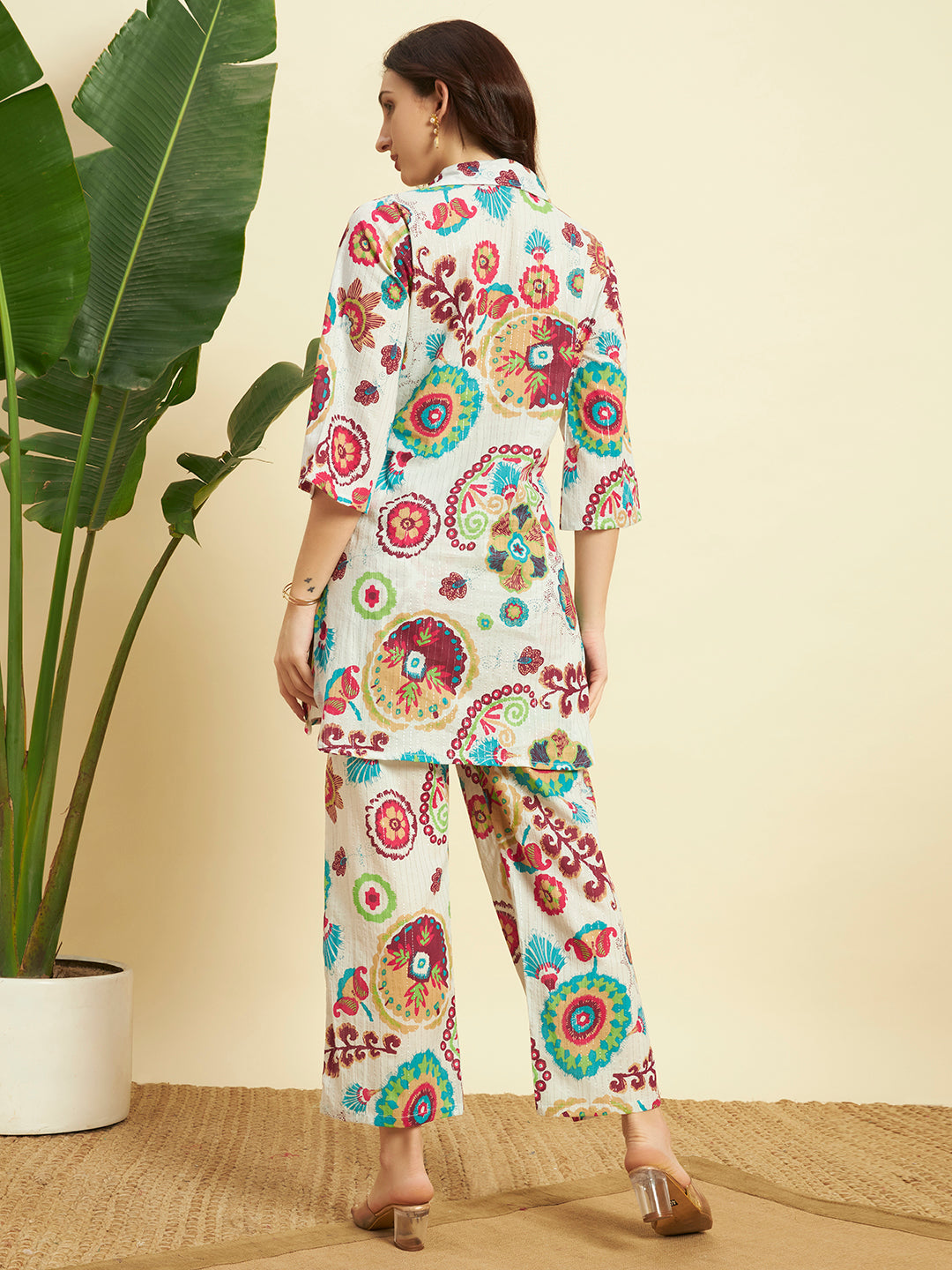 🌼 Women’s Multicolor Printed Kurta & Pant Co-Ord Set