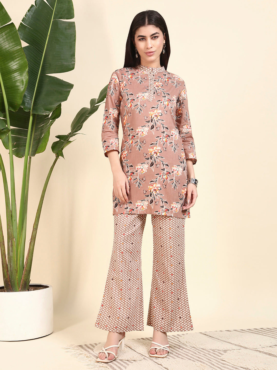 🌸 Floral Printed Kurta & Pant Co-Ord Set for Women