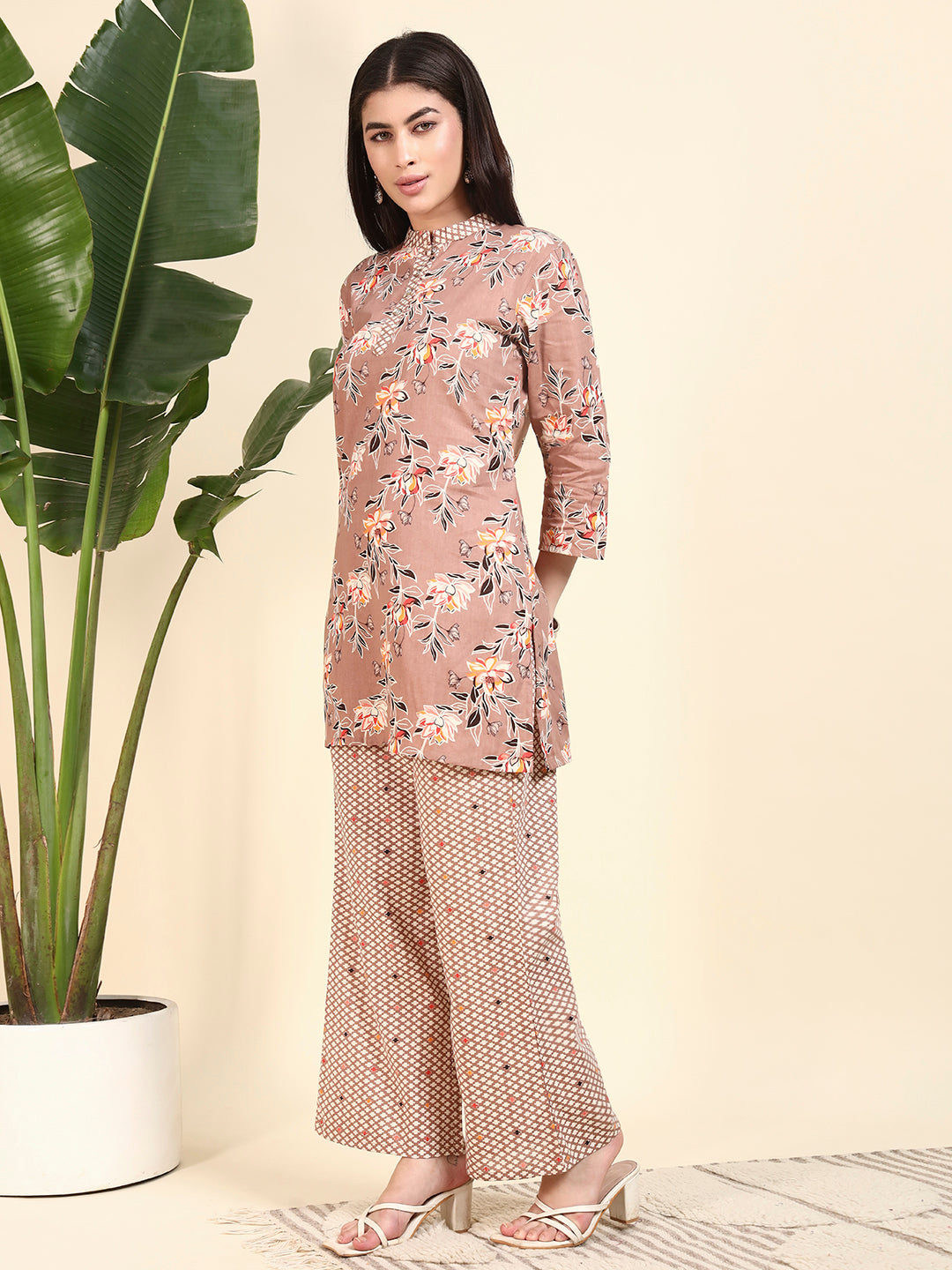 🌸 Floral Printed Kurta & Pant Co-Ord Set for Women