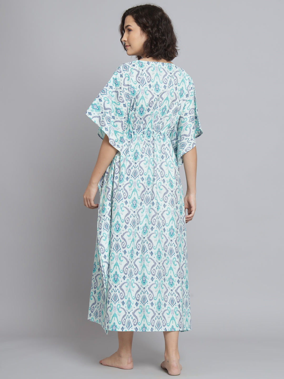 🌸 Women Printed FREE SIZE KAFTAN – Comfortable Lounge & Night Wear