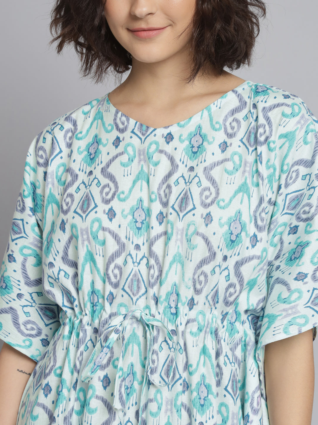 🌸 Women Printed FREE SIZE KAFTAN – Comfortable Lounge & Night Wear