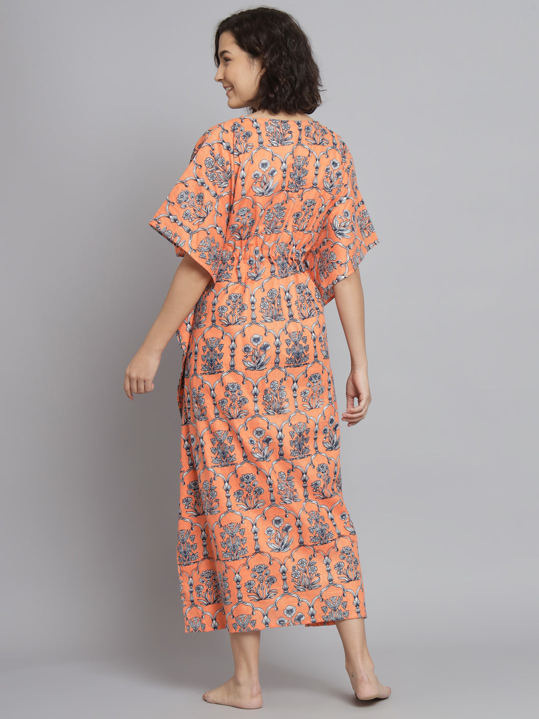🌸 Women Printed FREE SIZE KAFTAN – Comfortable Lounge & Night Wear