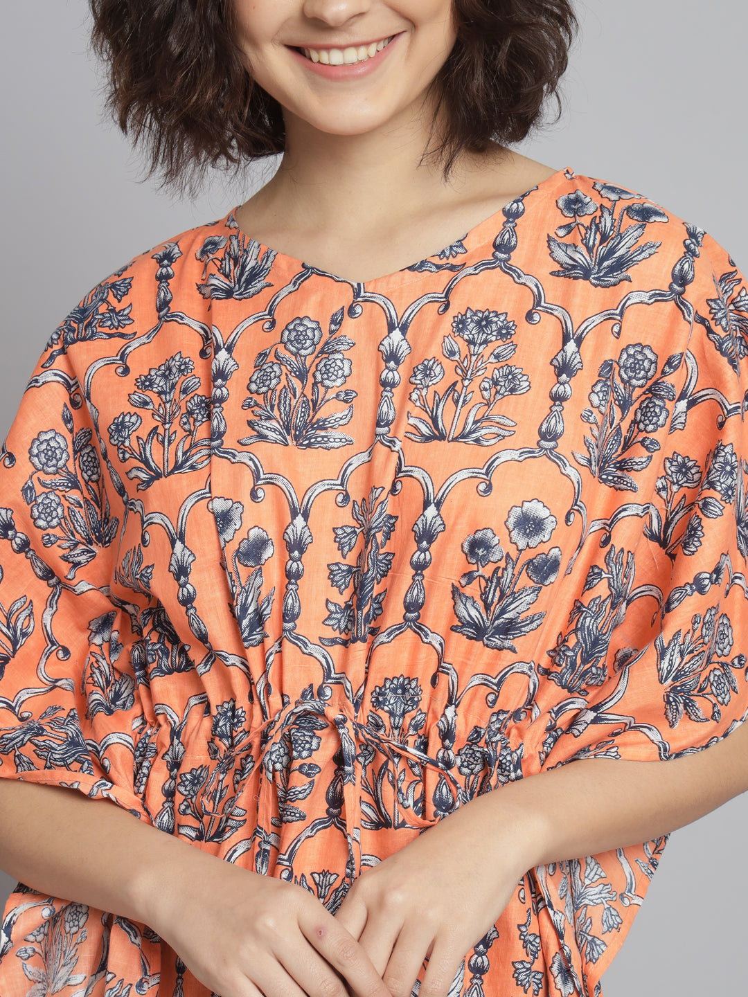 🌸 Women Printed FREE SIZE KAFTAN – Comfortable Lounge & Night Wear