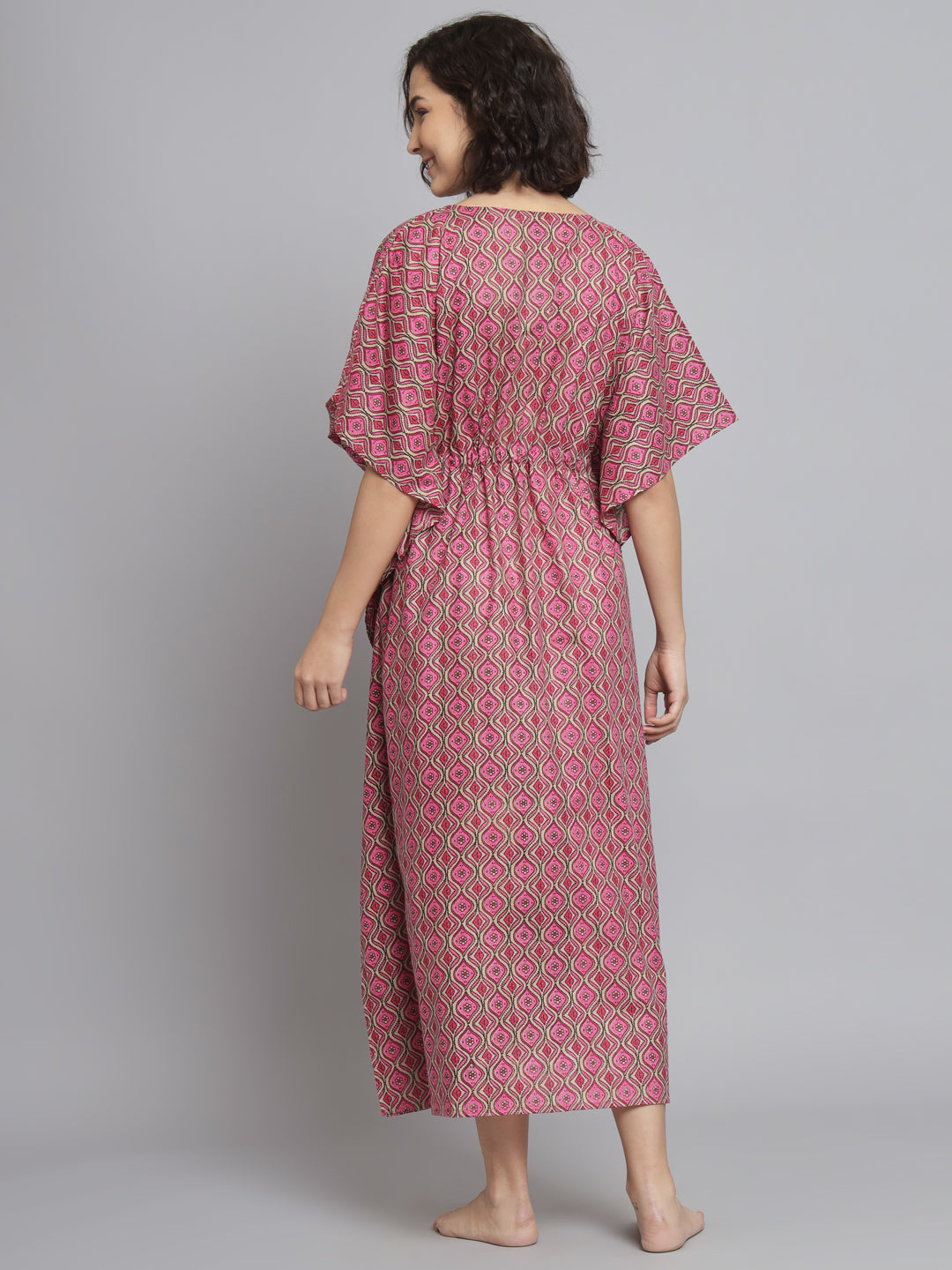 🌸 Women Printed FREE SIZE KAFTAN – Comfortable Lounge & Night Wear