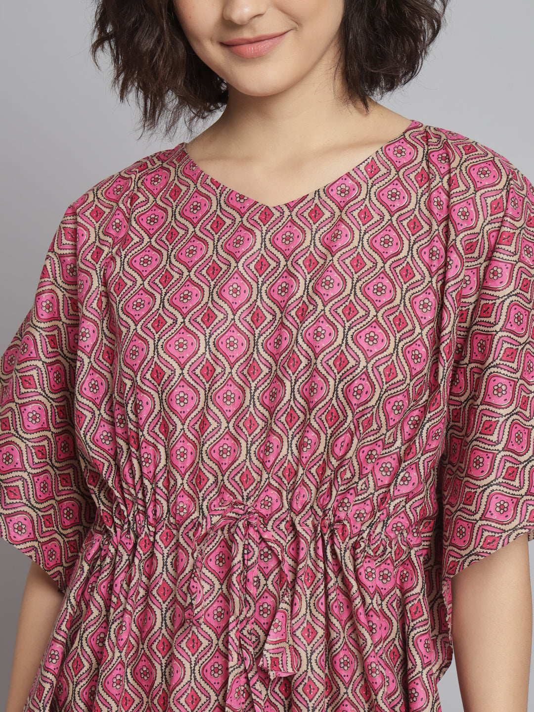 🌸 Women Printed FREE SIZE KAFTAN – Comfortable Lounge & Night Wear