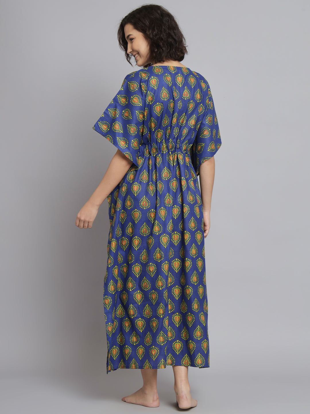 🌸 Women Printed FREE SIZE KAFTAN – Comfortable Lounge & Night Wear