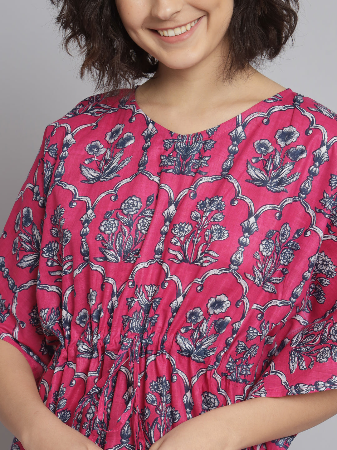 🌸 Women Printed FREE SIZE KAFTAN – Comfortable Lounge & Night Wear