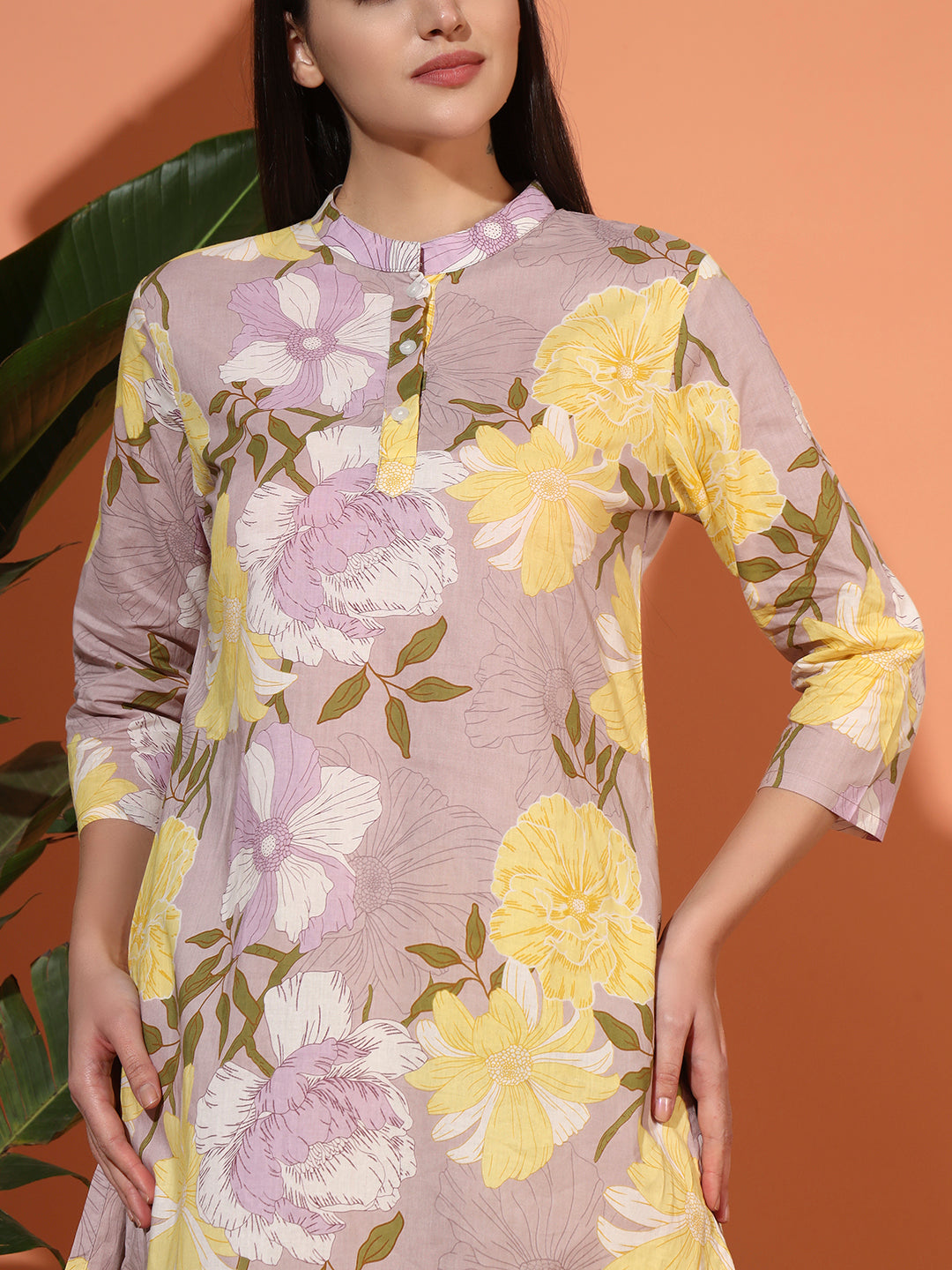 🌼 Women’s Pastel Floral Print Night Suit Co-Ord Set