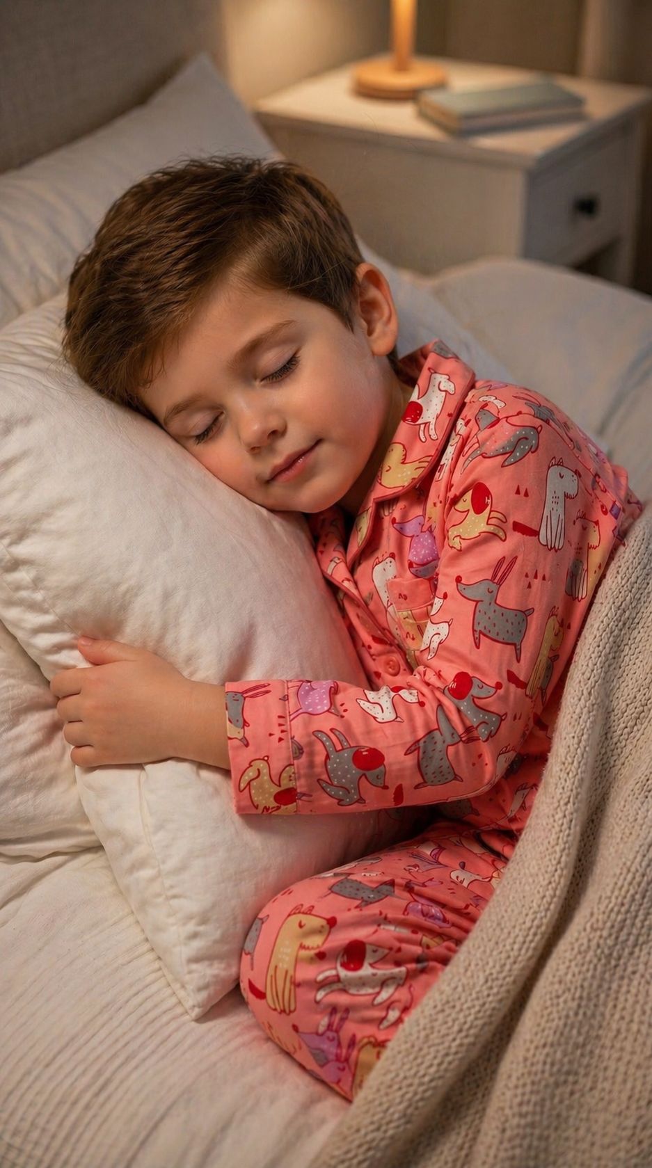 💕🦒Kids Printed Night Suit Set | Animal Print Cotton Nightwear | Soft & Comfortable Sleepwear Boys