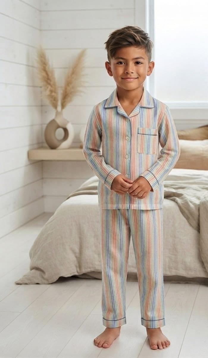 🐼💕🐼Kids Printed Night Suit Set Boys Cotton Nightwear Soft & Comfortable Sleepwear