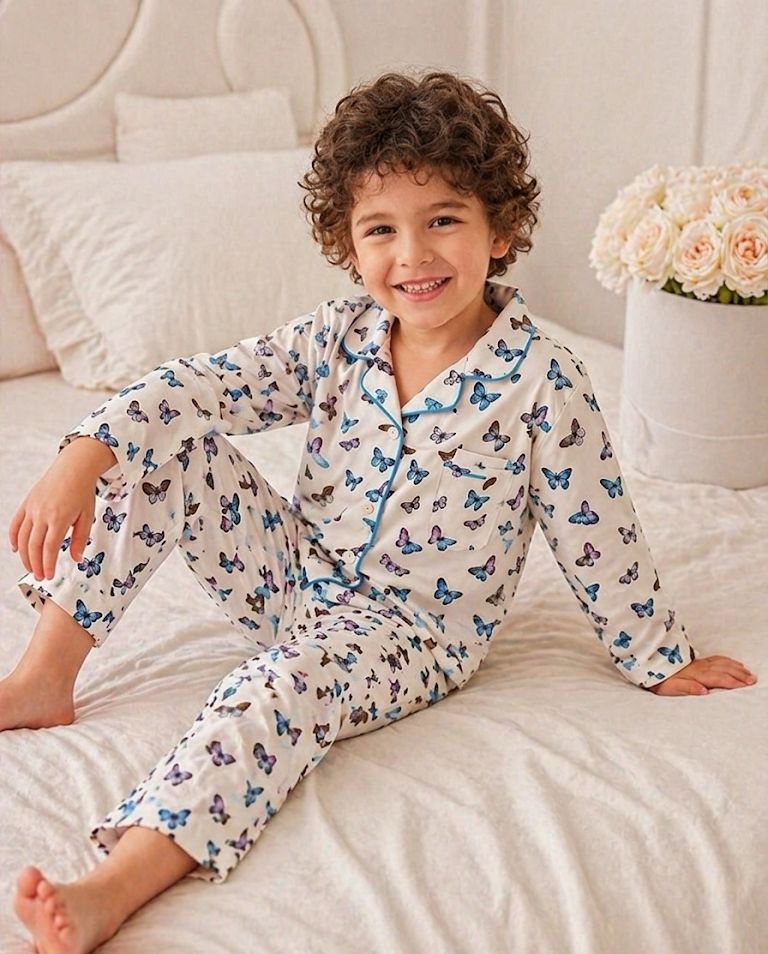 🦋🦋💖Kids Printed Night Suit Set BOYS Cotton Nightwear Soft & Comfortable Sleepwear