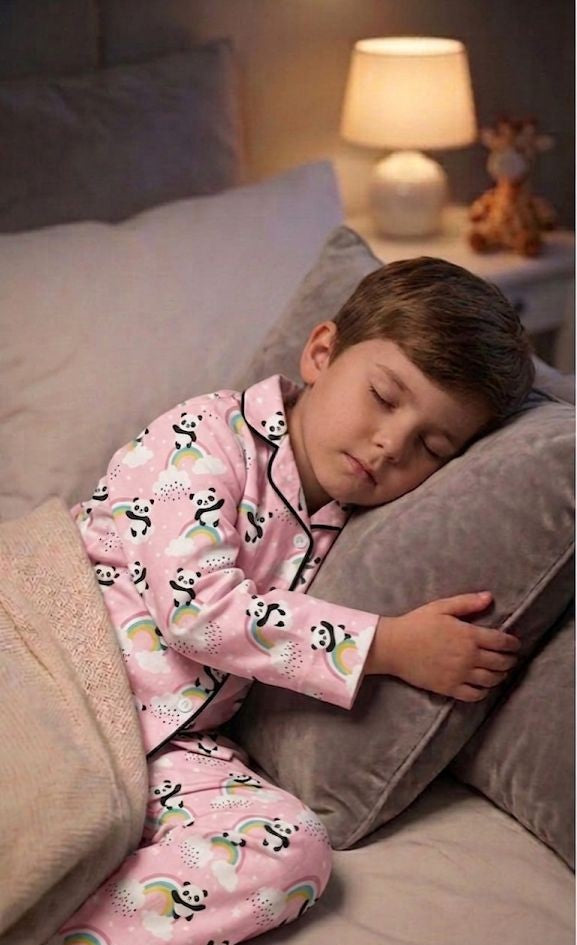 🐼💕🐼Kids Printed Night Suit Set Boys Cotton Nightwear Soft & Comfortable Sleepwear