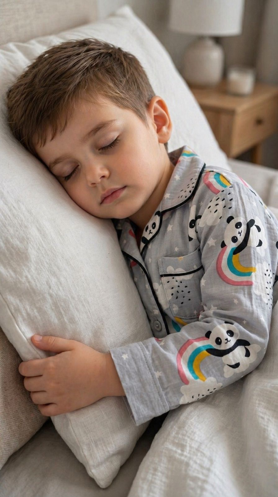 🐼💕Kids Printed Night Suit Set boys Cotton Nightwear Soft & Comfortable Sleepwear