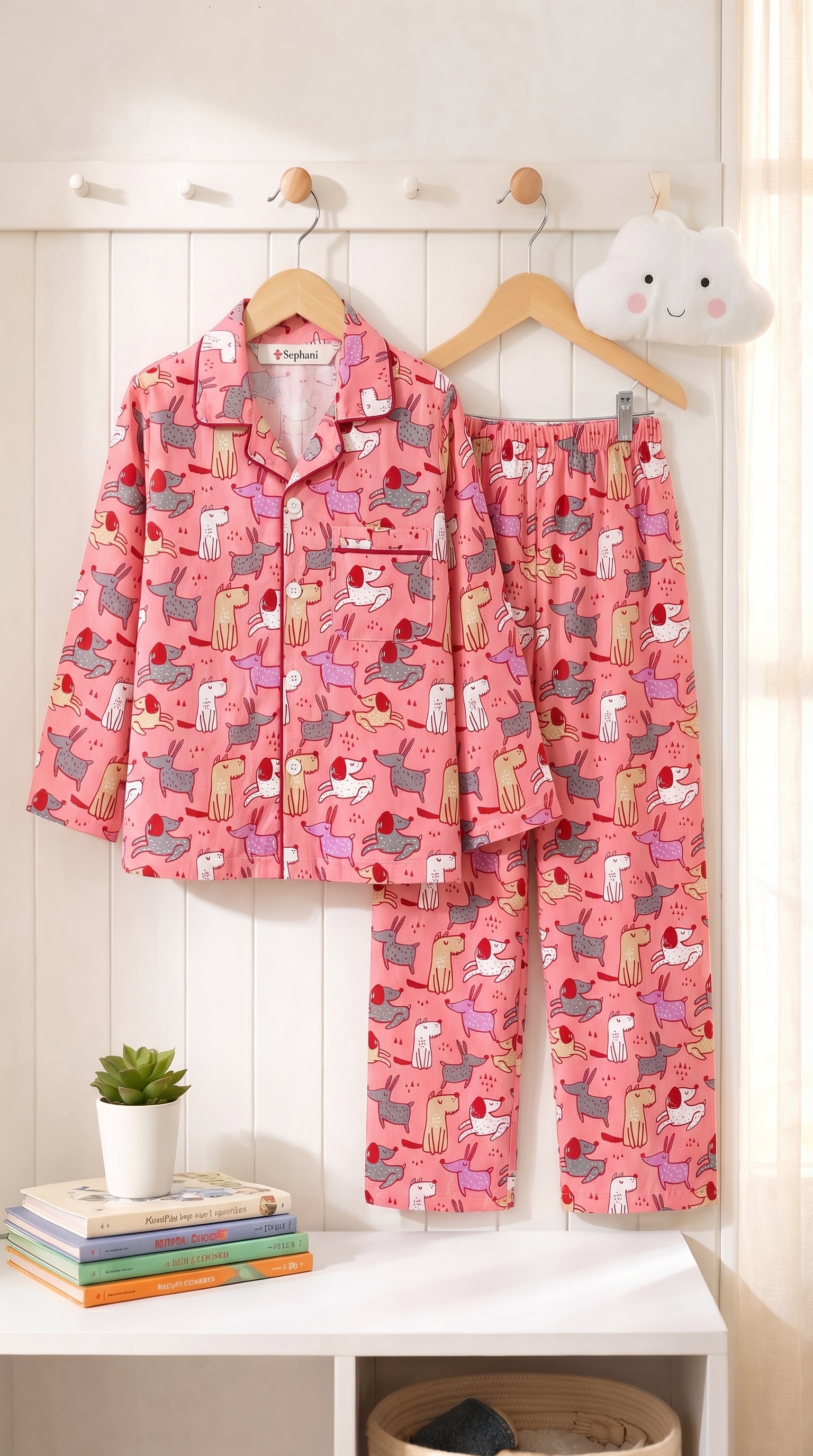 💕🦒Kids Printed Night Suit Set | Animal Print Cotton Nightwear | Soft & Comfortable Sleepwear Boys