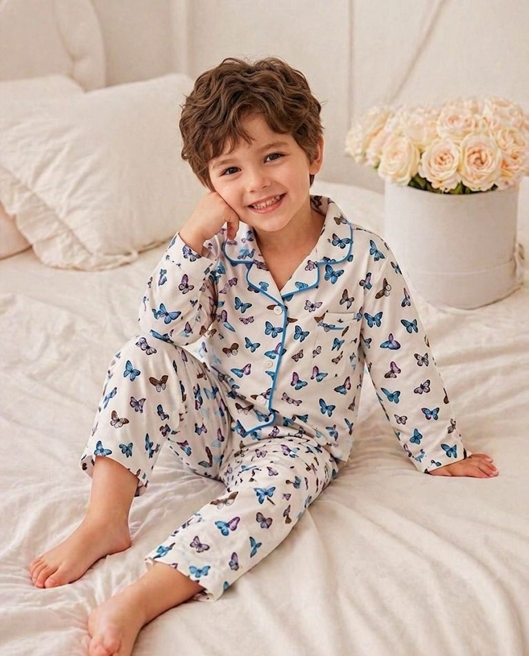 🦋🦋💖Kids Printed Night Suit Set BOYS Cotton Nightwear Soft & Comfortable Sleepwear