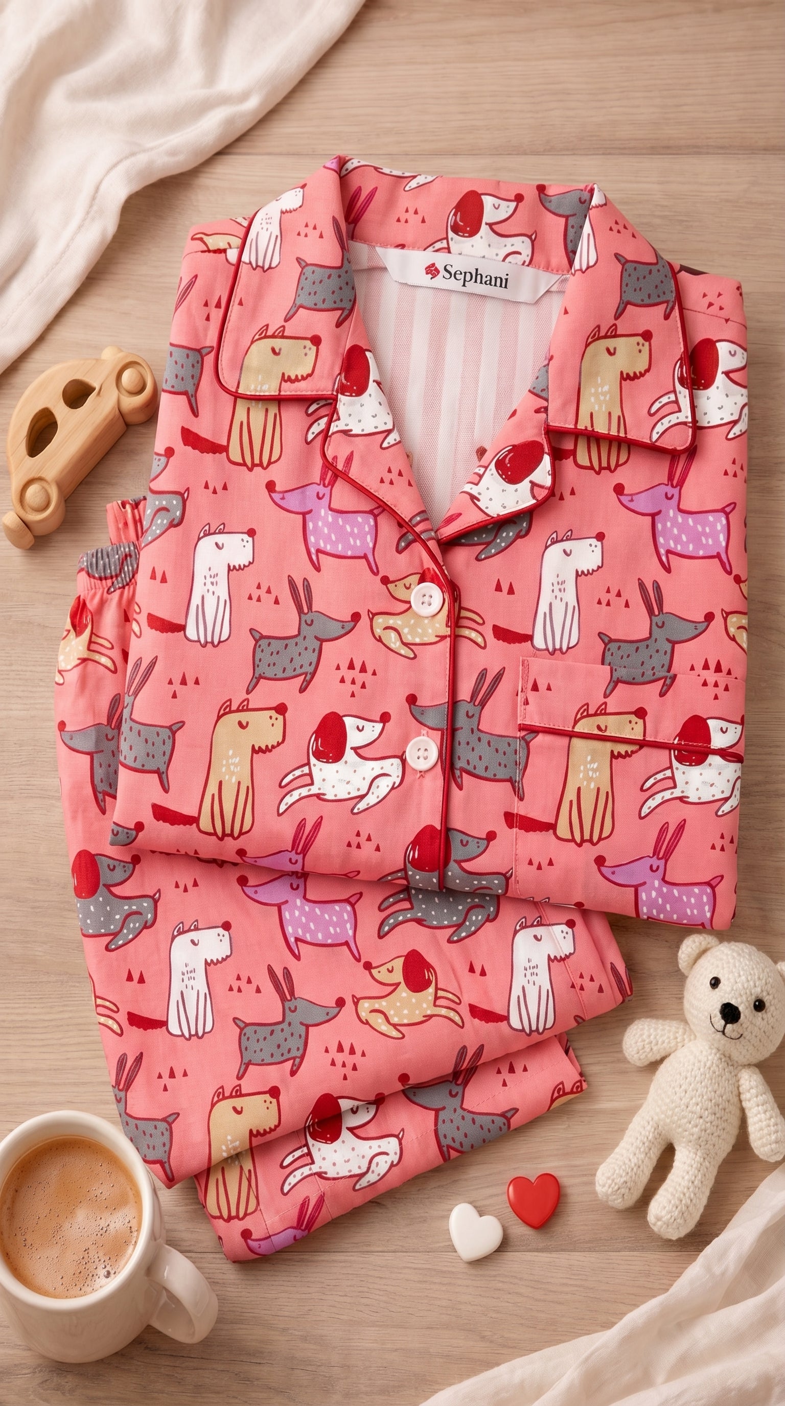 💕🦒Kids Printed Night Suit Set | Animal Print Cotton Nightwear | Soft & Comfortable Sleepwear Boys