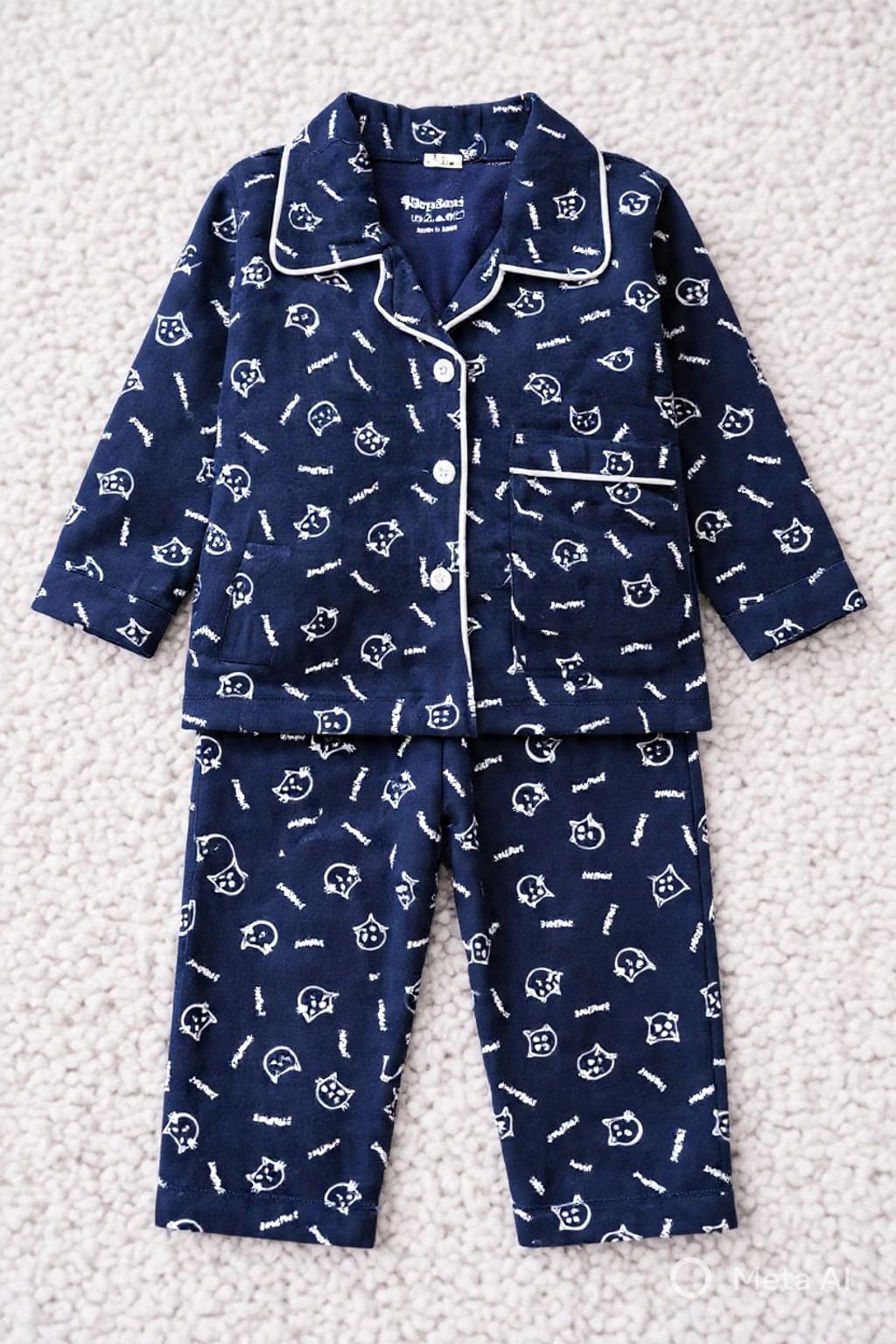 🧒 Kids Cartoon Printed Cotton Night Suit Set – Soft & Comfortable Sleepwear